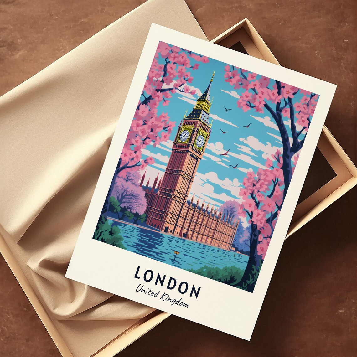London Big Ben Travel Poster, United Kingdom City - Image 3