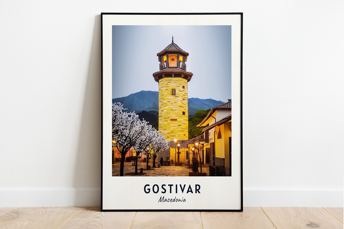 Gostivar Travel Print Wall Art Gostivar Macedonia City Print Gostivar Travel Gift Gostivar City Poster Travel Gift
