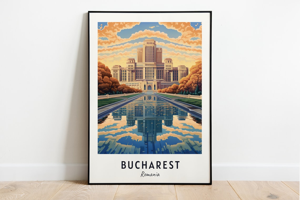 Palace Of The Parliament Bucharest Travel Poster