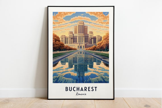 Palace Of The Parliament Bucharest Travel Poster
