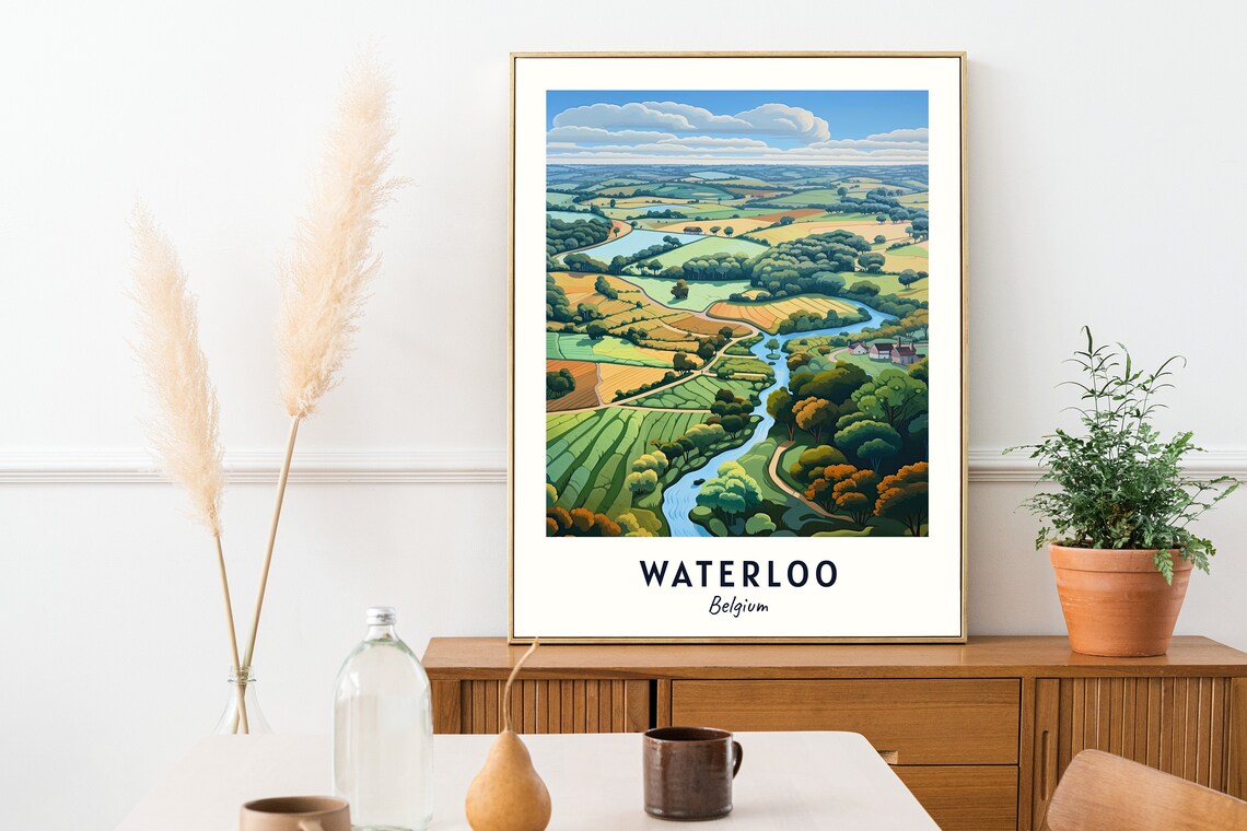 Battlefield Of Waterloo Travel Print Wall Art Waterloo Belgium City Print Battlefield Of Waterloo Travel Gift - Image 2
