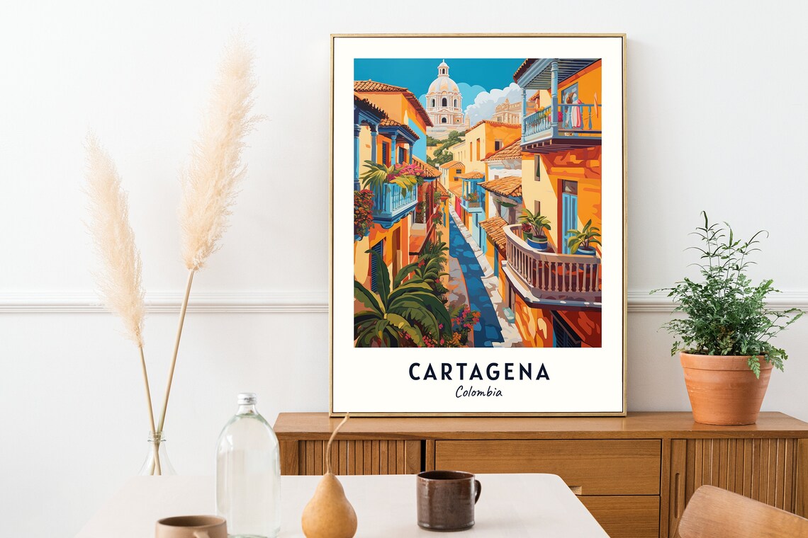 Cartagena Colombia Travel Poster, City Print - Image 2