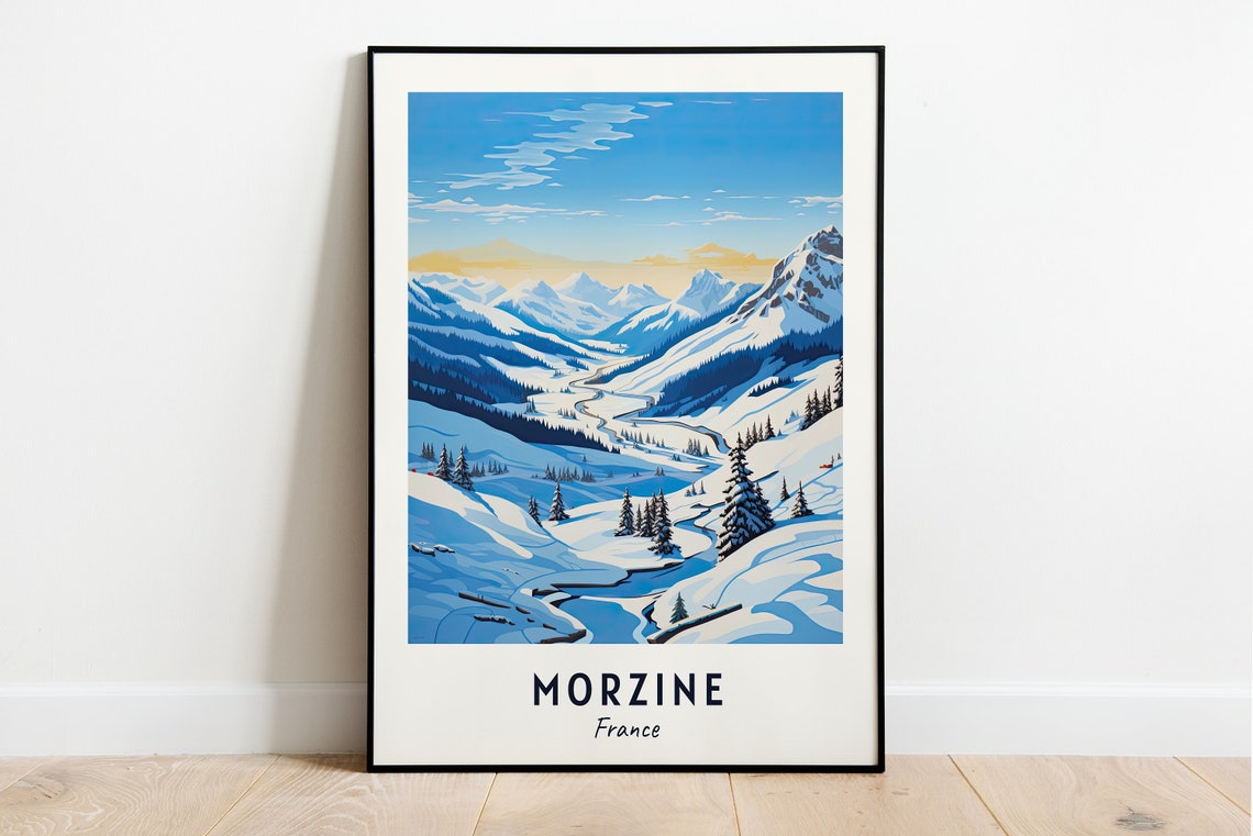 Morzine France Travel Print Wall Art Morzine France City Print Morzine France Travel Gift Morzine France Poster