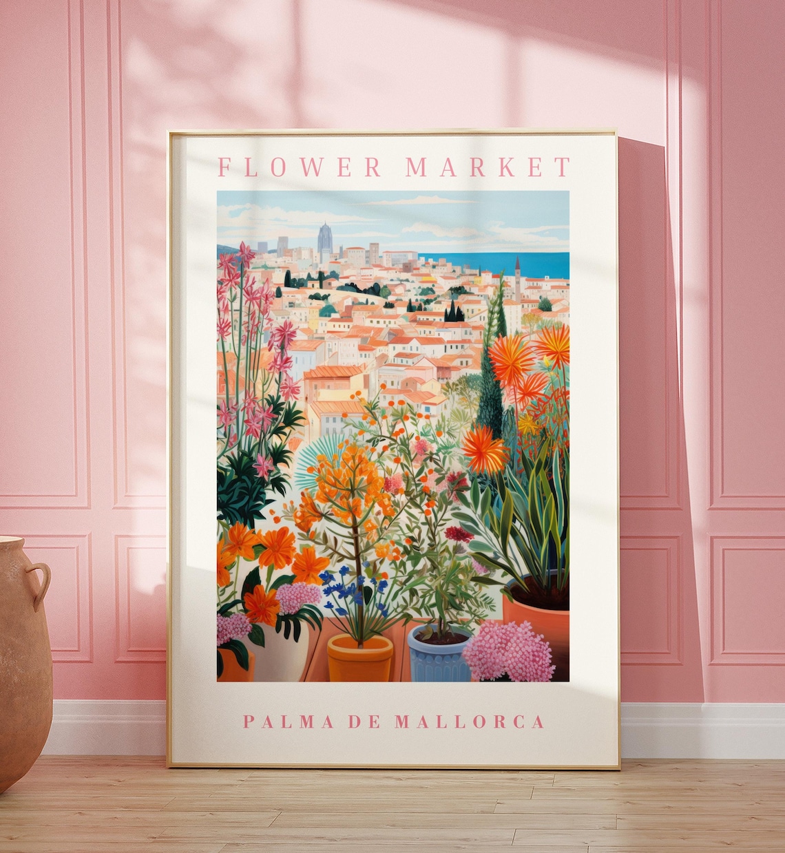 Palma De Mallorca Flower Market Travel Poster