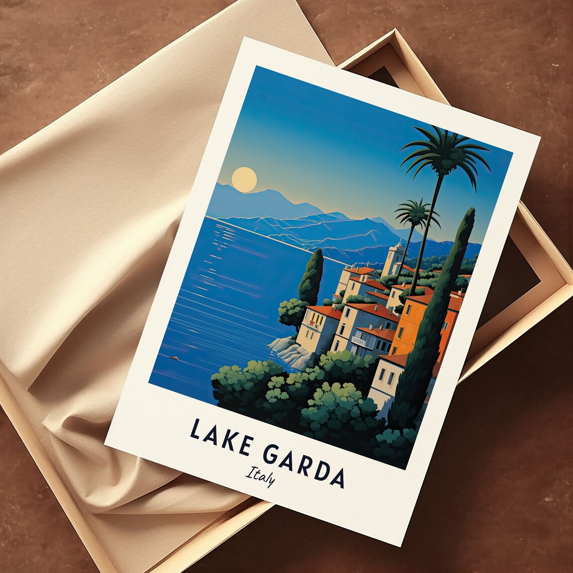 Lake Garda Travel Poster, Italy City Print - Image 3