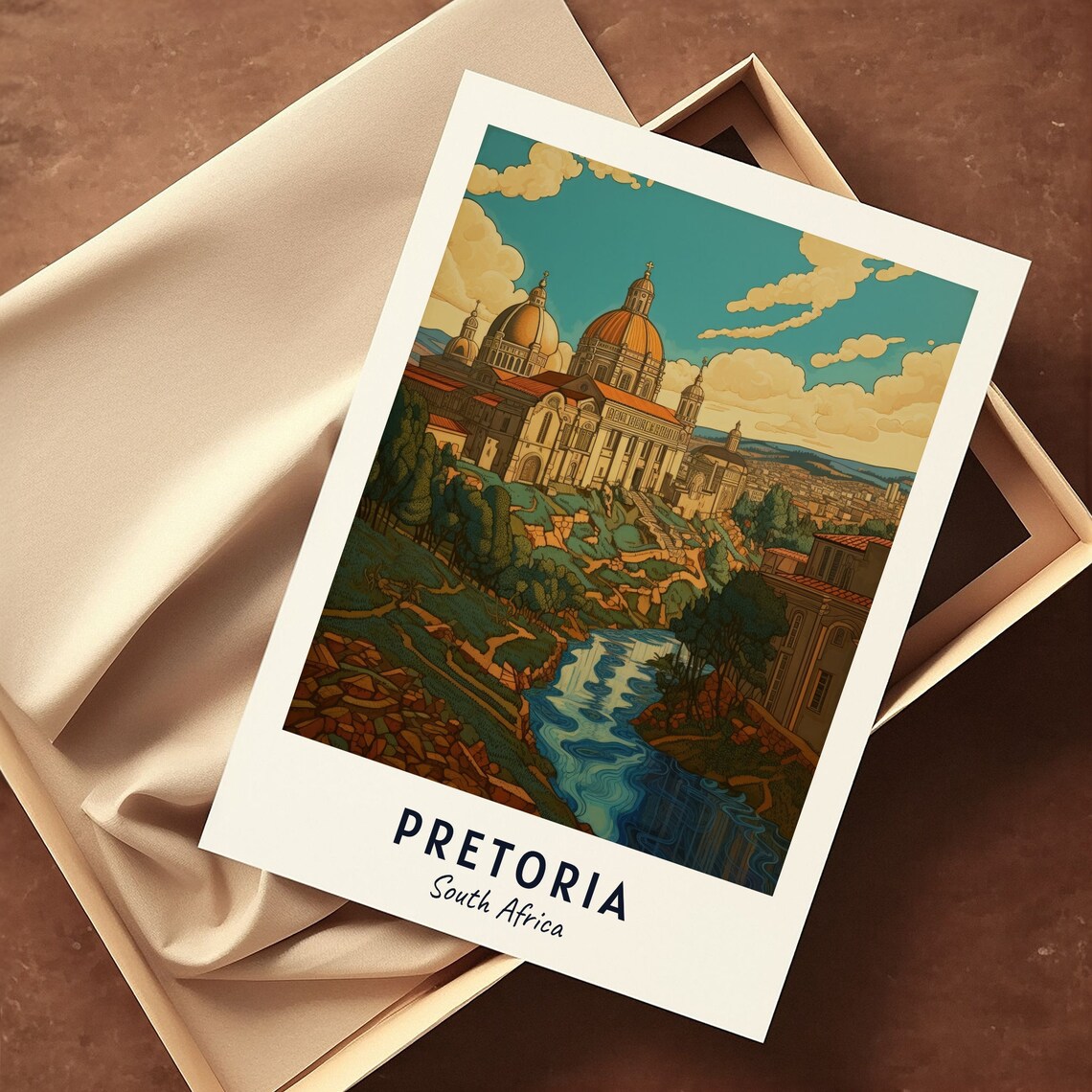 Pretoria South Africa Union Buildings Hill Travel Poster Artwork - Image 3