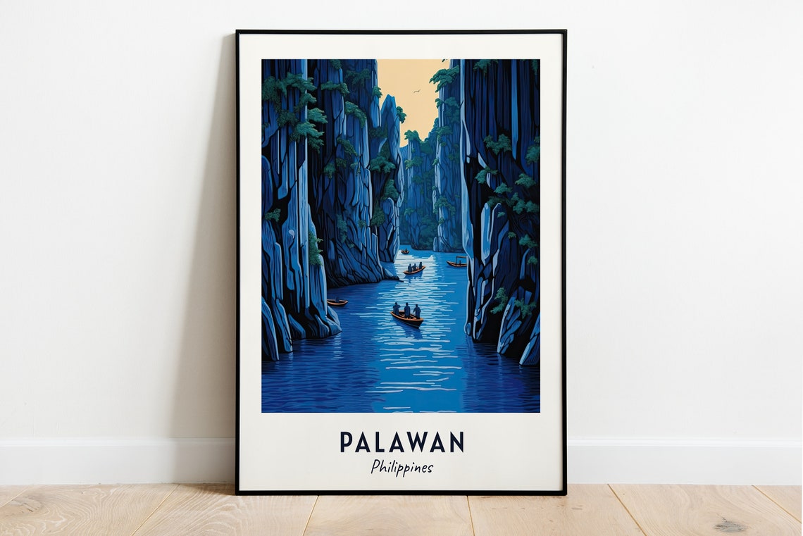 Puerto Princesa Underground River Palawan Blue Canyon Walls Poster