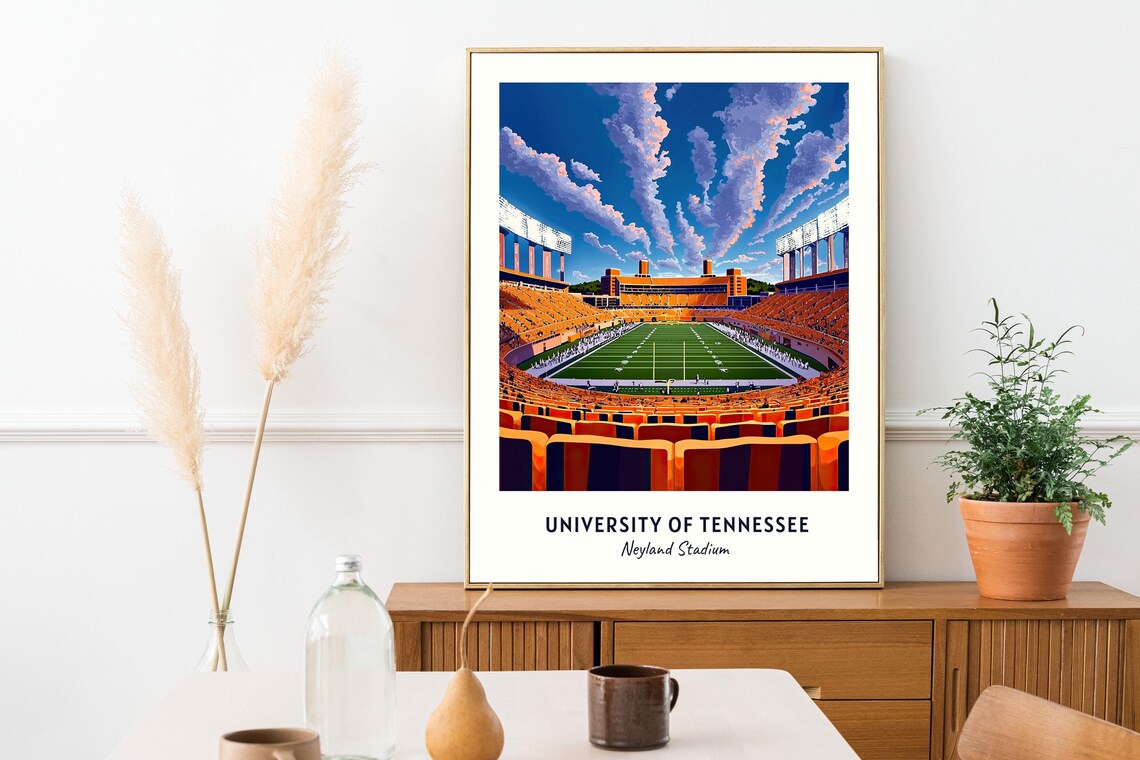 University of Tennessee Neyland Stadium Checkerboard Volunteers Poster - Image 2