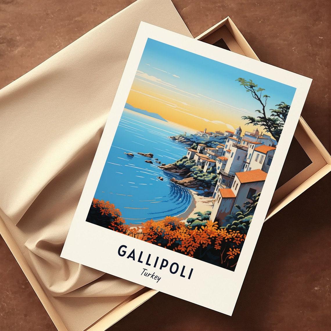 Gallipoli Travel Print Wall Art Gallipoli Turkey City Print Gallipoli Travel Gift Gallipoli City Poster Travel Gift - Image 3