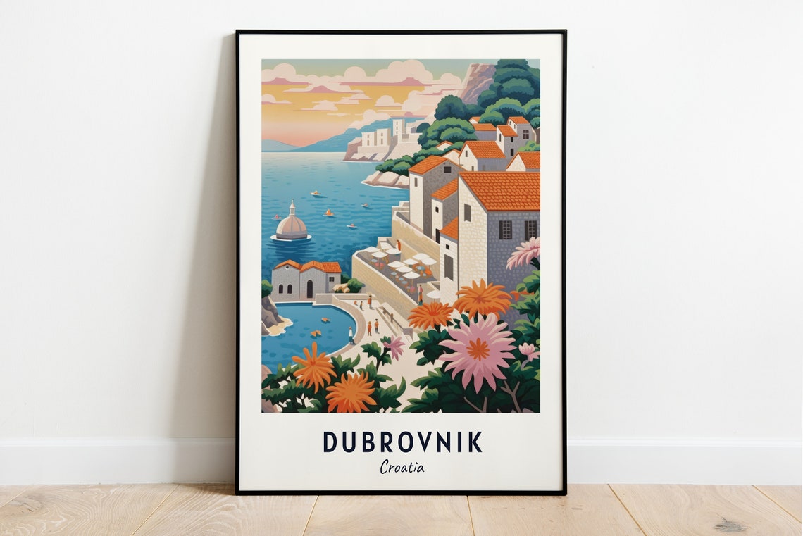 Dubrovnik Old Town Walls on the Adriatic Coast in Croatia Poster