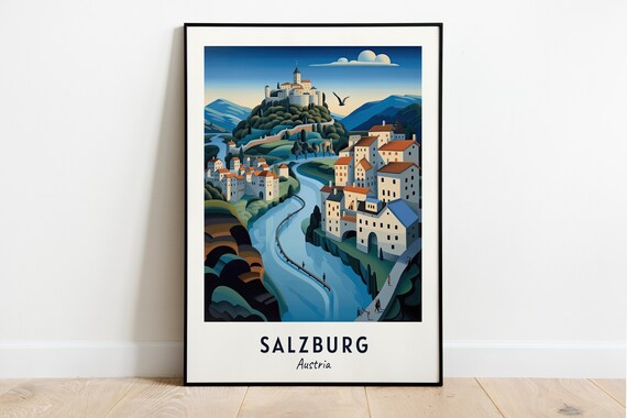 Hohensalzburg Fortress Above Salzburg Old Town in Austria Poster