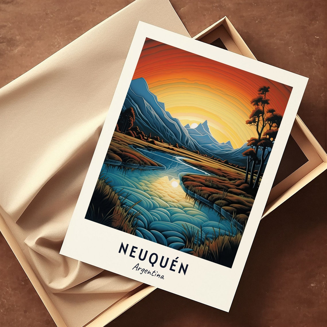 Lann National Park Travel Print Wall Art Neuqun Argentina City Print Lann National Park Travel Gift Lann National Park Poster - Image 3