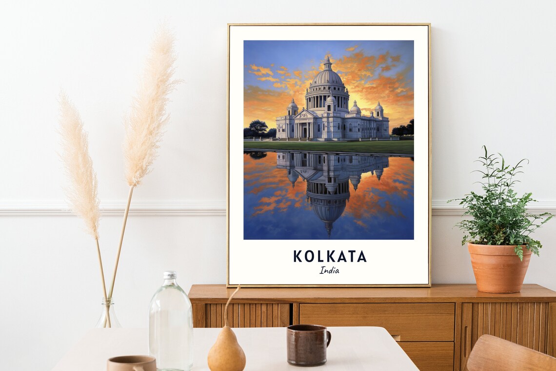 Victoria Memorial Travel Poster, Kolkata India - Image 2