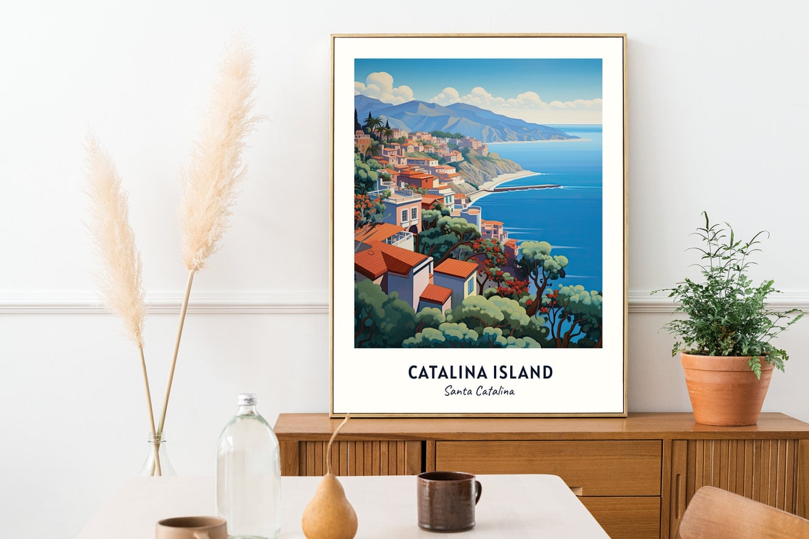 Catalina Island Santa Catalina Travel Print Wall Art Catalina Island Santa Catalina City Print Catalina Island Catalina Island - Image 2