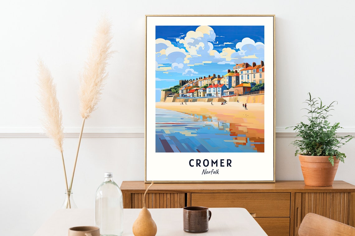 Cromer Norfolk Beach Promenade and Seaside Town Travel Poster - Image 2