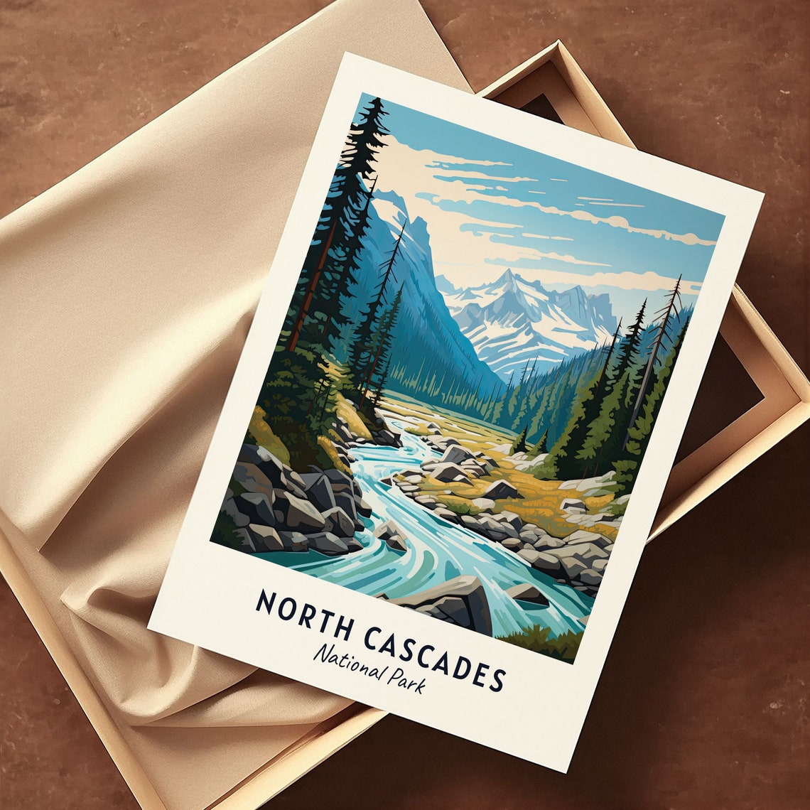 North Cascades National Park Travel Print Wall Art North Cascades National Park City Print North Cascades National Park Travel Gift - Image 3