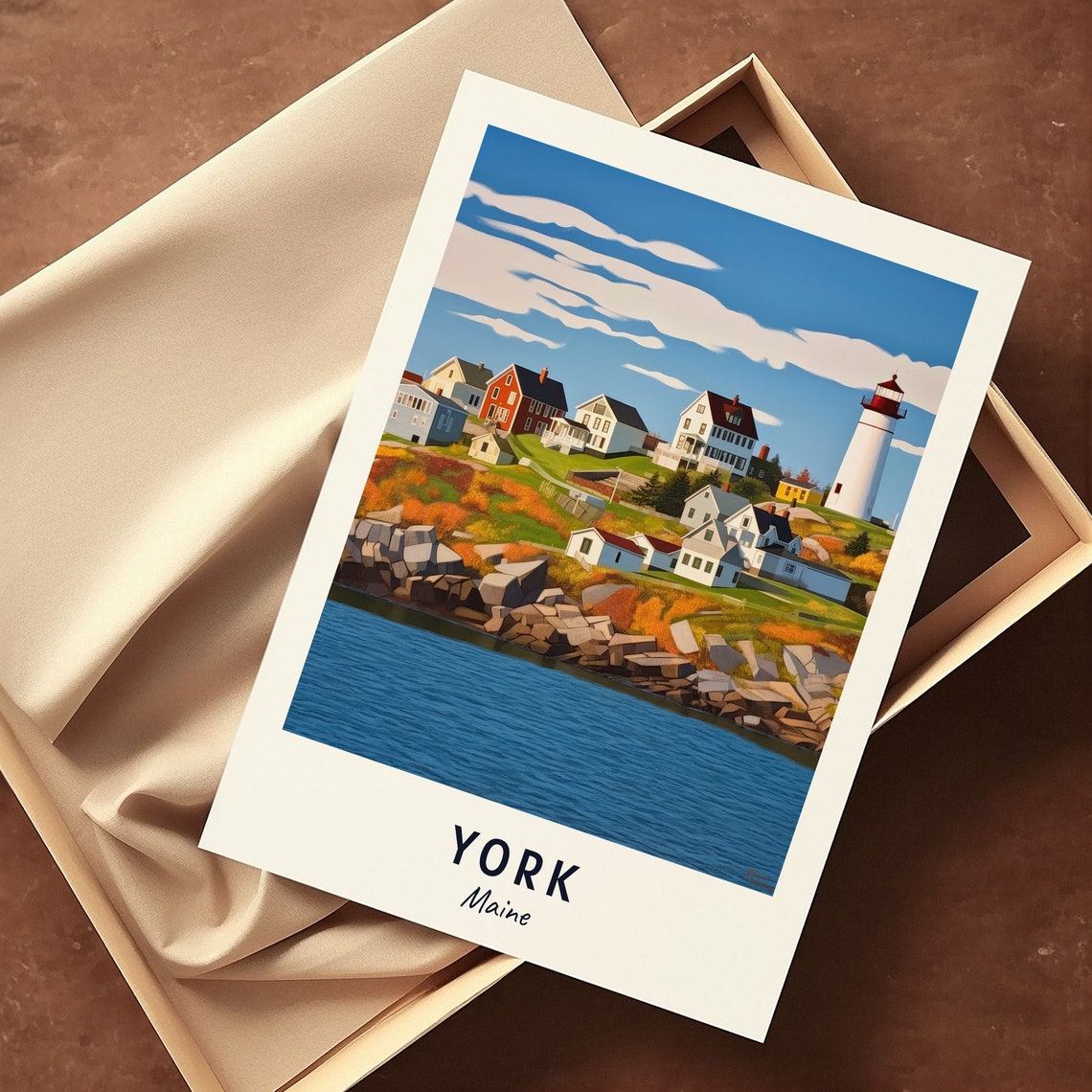 York Travel Print Wall Art York Maine City Print York Travel Gift York City Poster Travel Gift York Home Decor - Image 3
