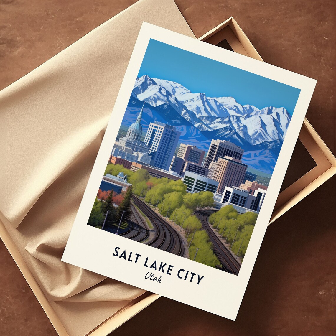 Salt Lake City Utah Travel Poster, Travel Gift - Image 3
