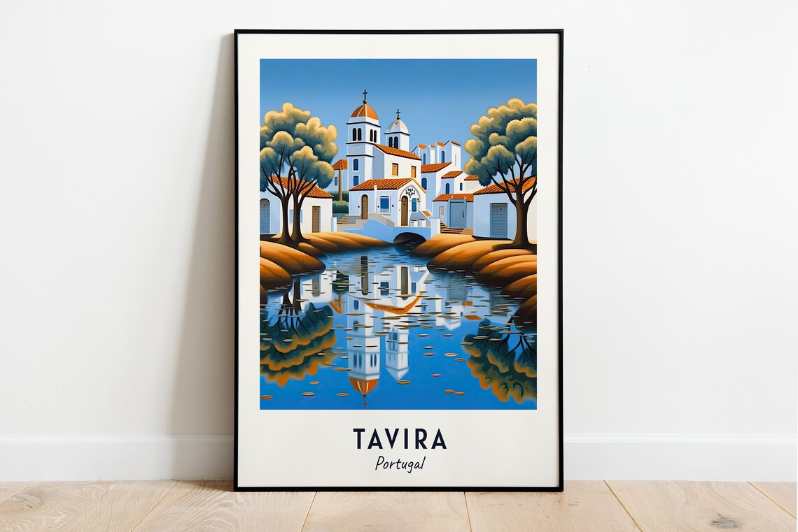 Tavira Island Travel Poster, Tavira Portugal