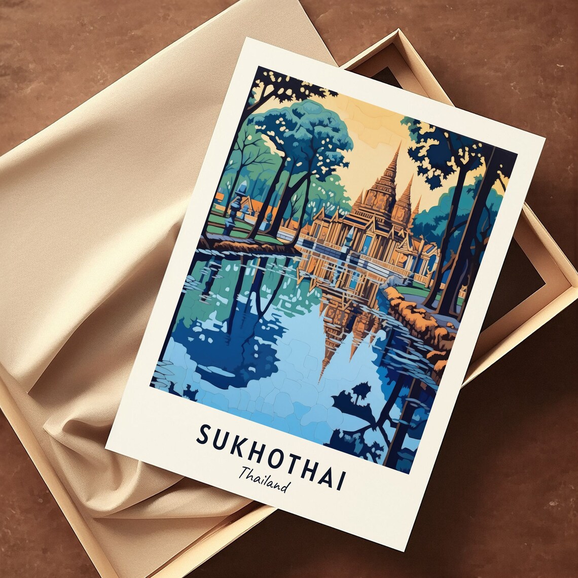 Sukhothai Historical Park, Thailand Travel Poster - Image 3