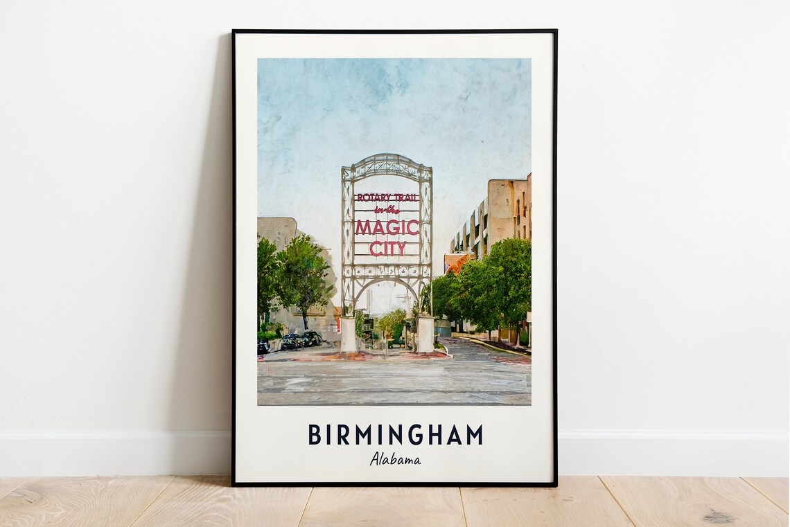 Birmingham Alabama Travel Poster, Magic City