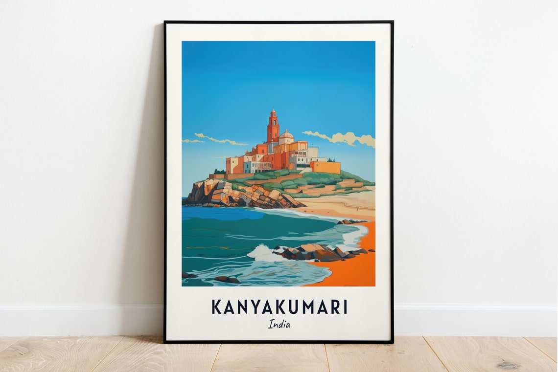 Kanyakumari Travel Print Wall Art Kanyakumari India City Print Kanyakumari Travel Gift Kanyakumari City Poster