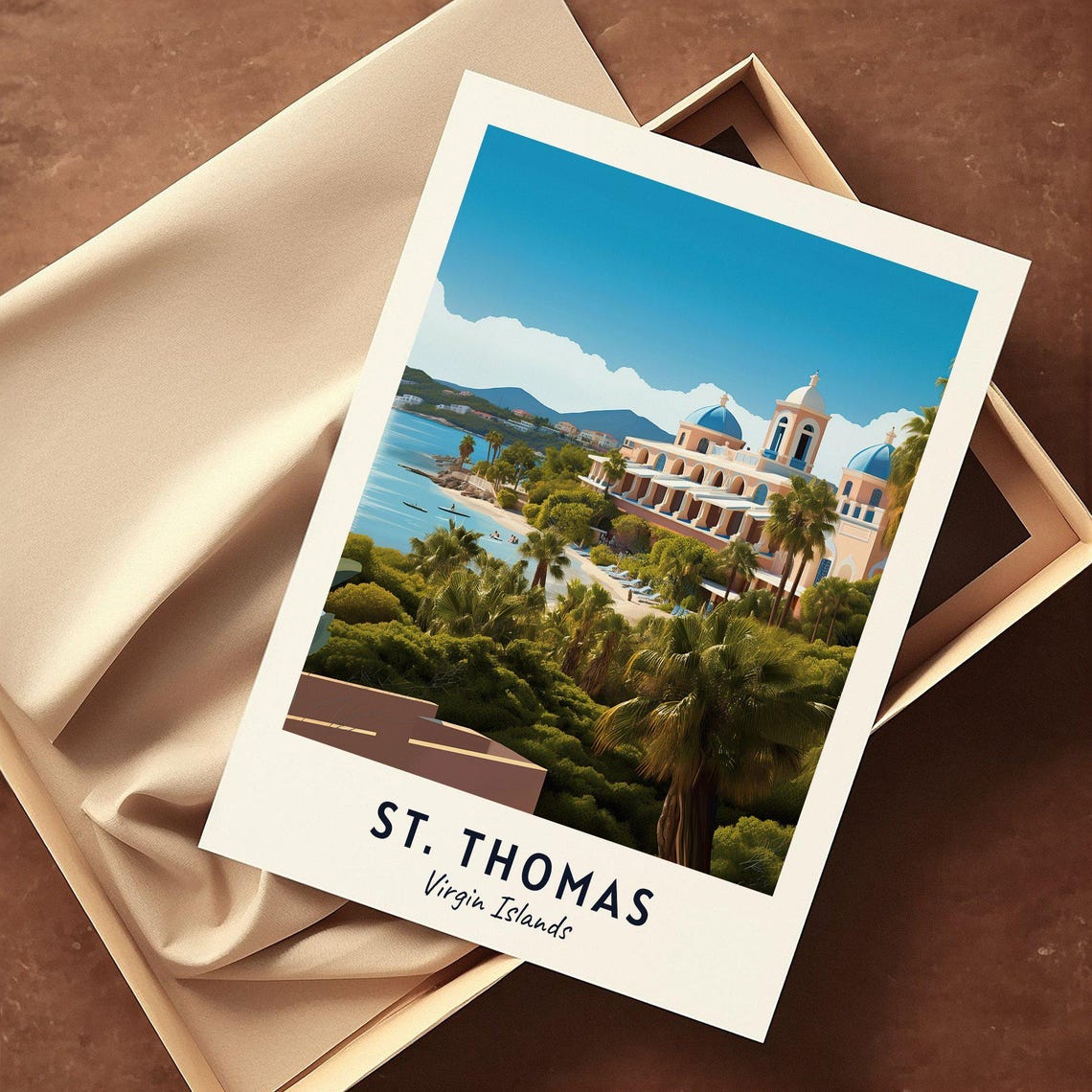 St Thomas Virgin Islands Beach Resort Travel Poster Paradise - Image 3