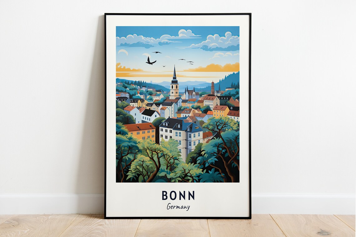 Bonn Travel Poster, Germany City Wall Art