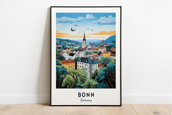Bonn Travel Poster, Germany City Wall Art