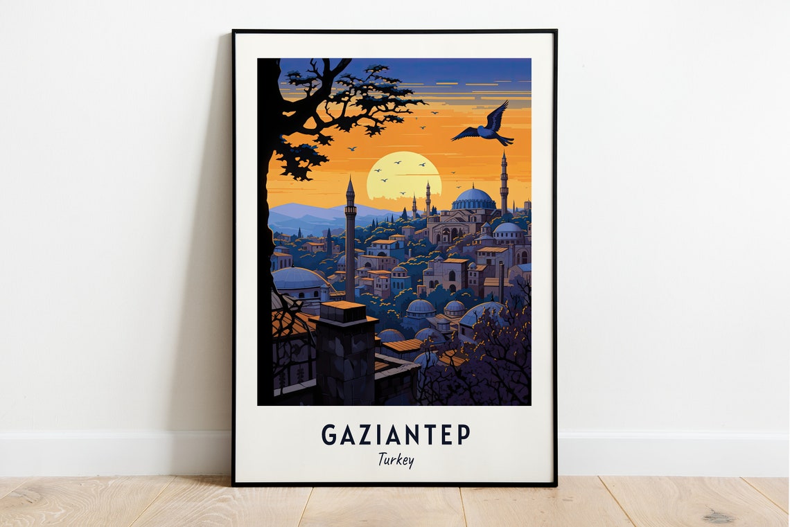 Gaziantep Travel Print Wall Art Gaziantep Turkey City Print Gaziantep Travel Gift Gaziantep City Poster Travel Gift