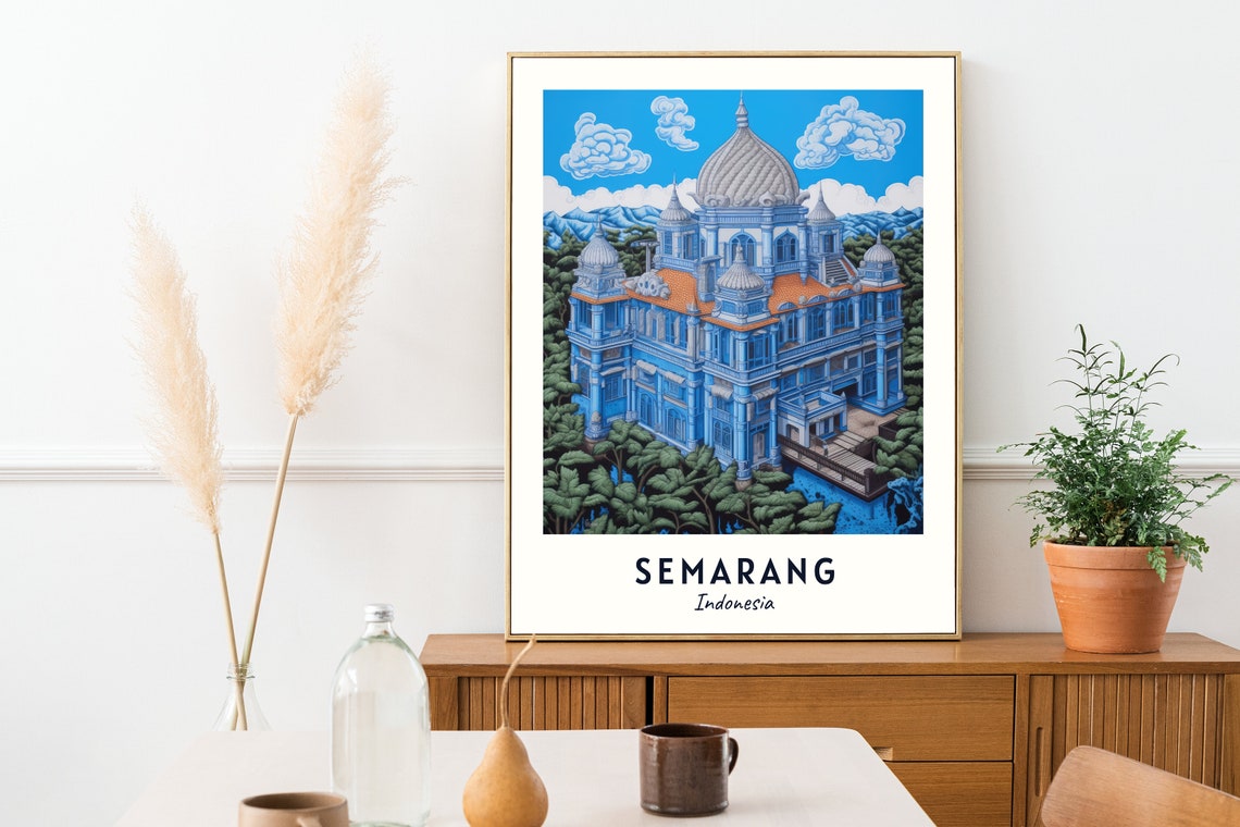 Lawang Sewu Travel Print Wall Art Semarang Indonesia City Print Lawang Sewu Travel Gift Lawang Sewu Poster Wall Art - Image 2