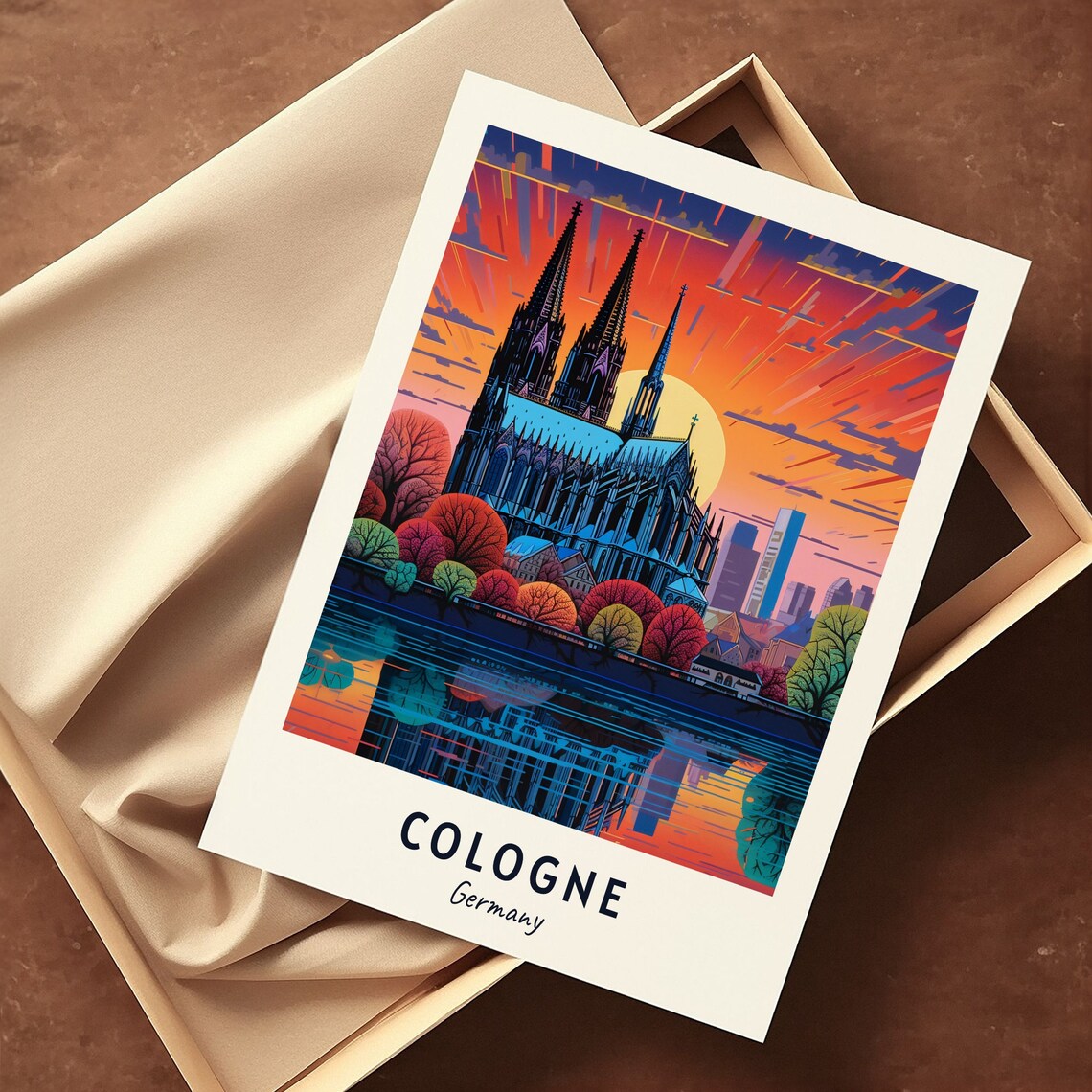 Cologne Germany Travel Poster, City Gift Print - Image 3