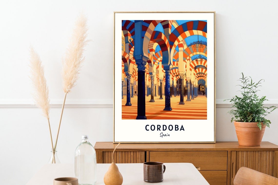 Mosque Cathedral Of Cordoba Travel Print Wall Art Cordoba Spain City Print Mosque Cathedral Of Cordoba Travel Gift - Image 2