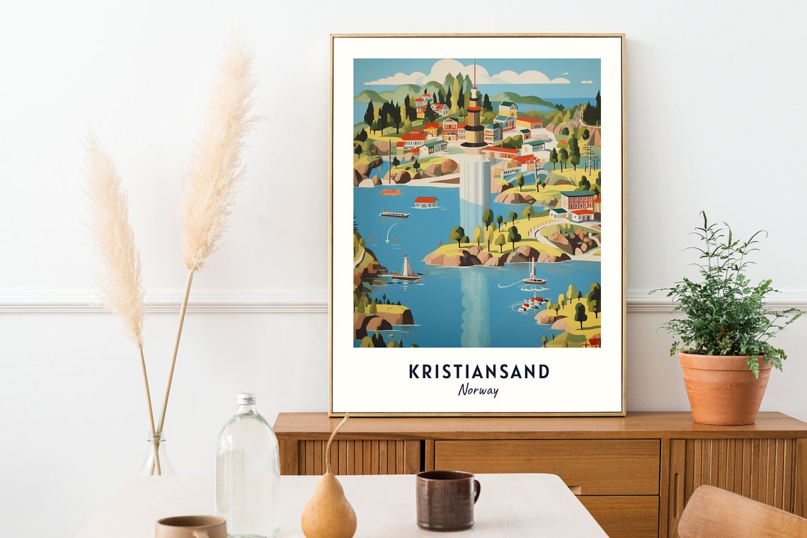 Kristiansand Zoo And Amusement Park Travel Print Wall Art Kristiansand Norway City Print Kristiansand Zoo And Amusement Park Travel Gift - Image 2