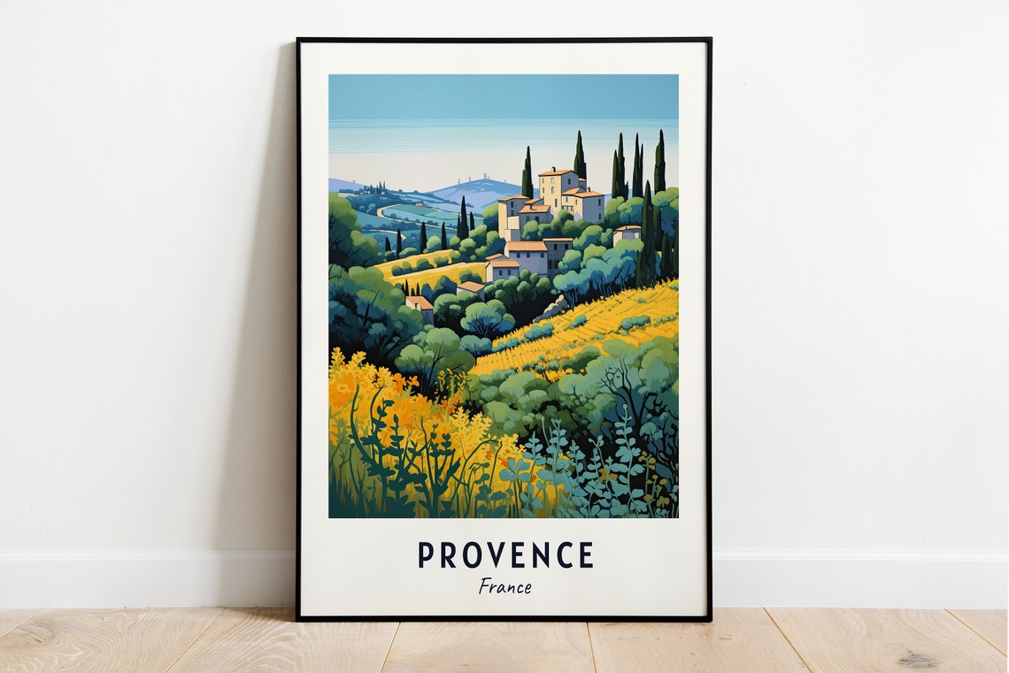 Provence France Travel Print Wall Art Provence France City Print Provence France Travel Gift Provence France Poster Travel Gift