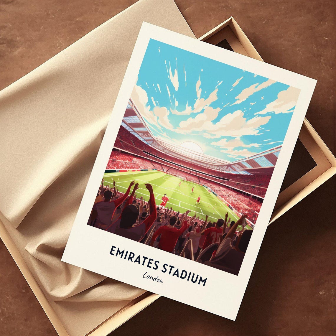 Emirates Stadium London Football Match Day Crowd Cheer Poster - Image 3