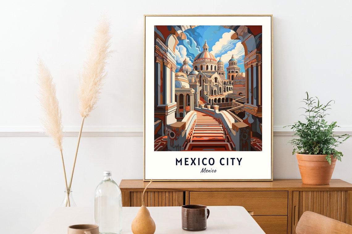 Mexico City Palacio De Bellas Artes Grand Dome Travel Poster - Image 2