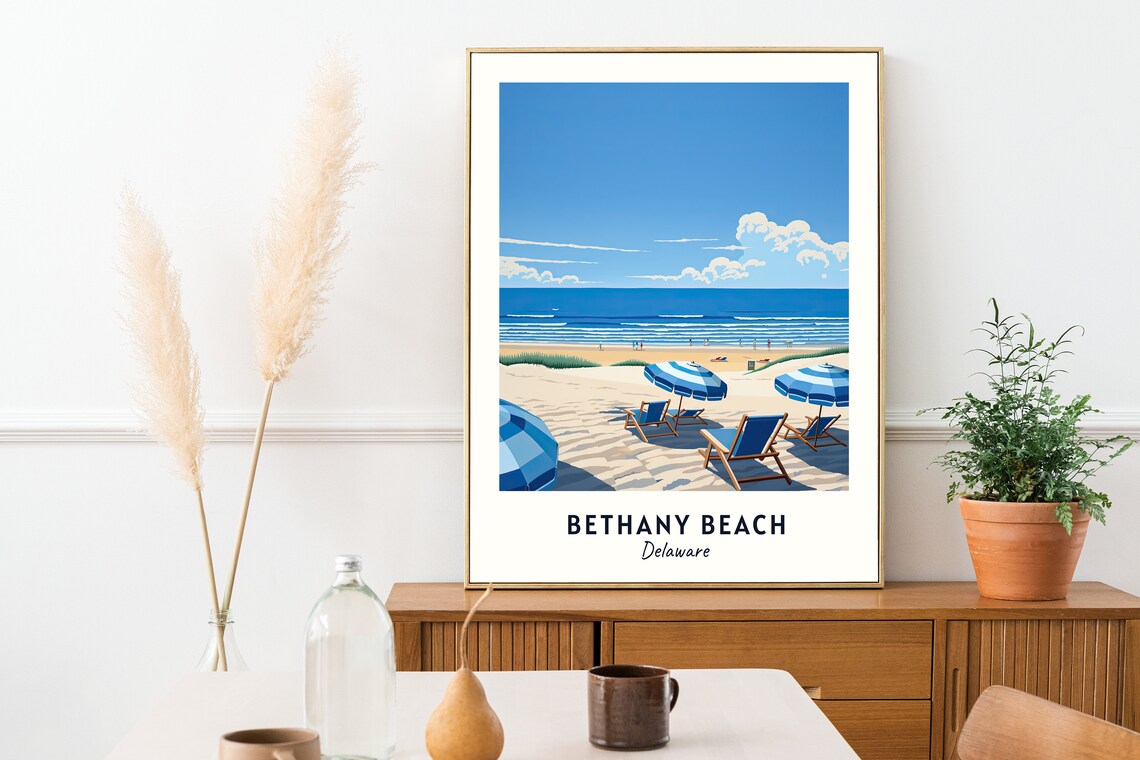 Bethany Beach Travel Poster, Delaware Travel Gift - Image 2