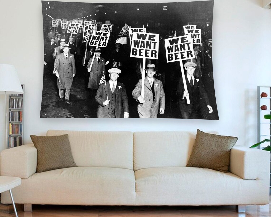 We Want Beer 1932 Protest Poster, Black And White - Image 2