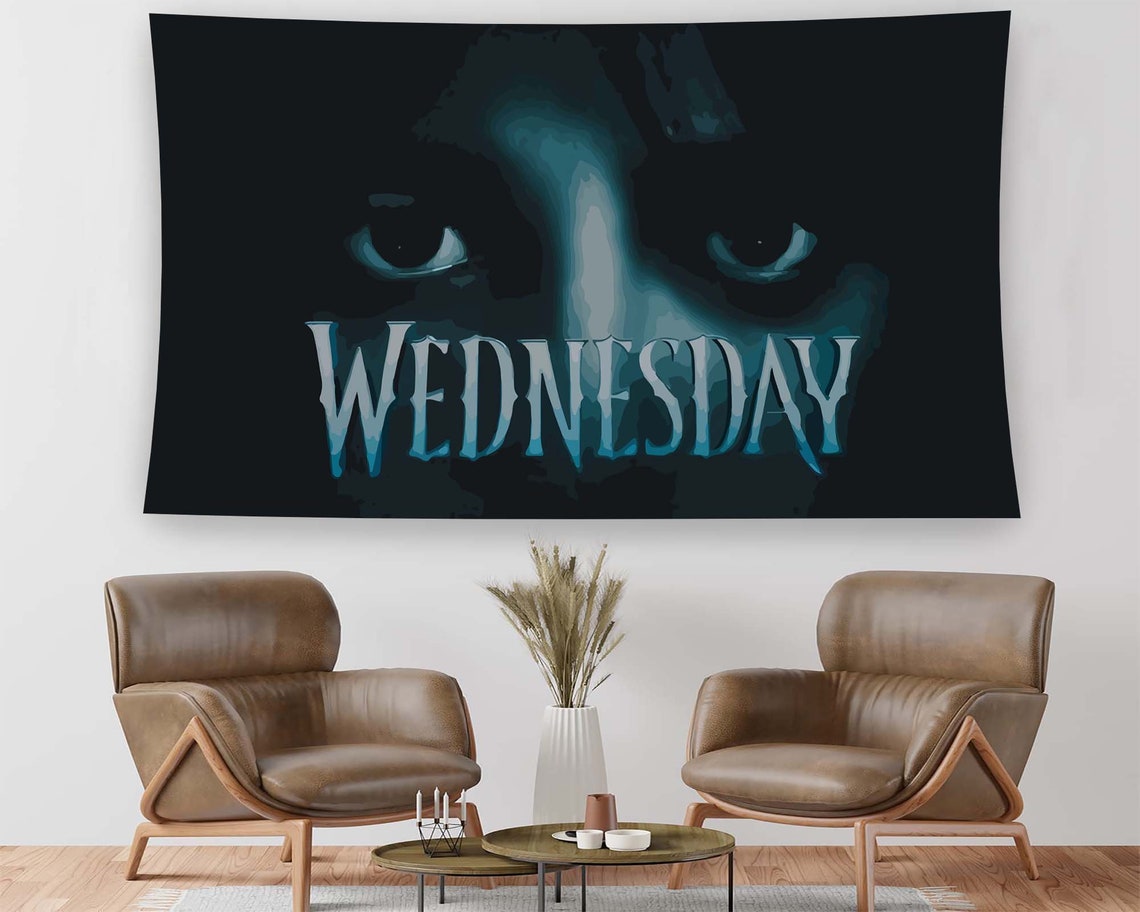 Wednesday Addams Gothic Dark Eyes Horror Series Inspired Fan Poster - Image 2