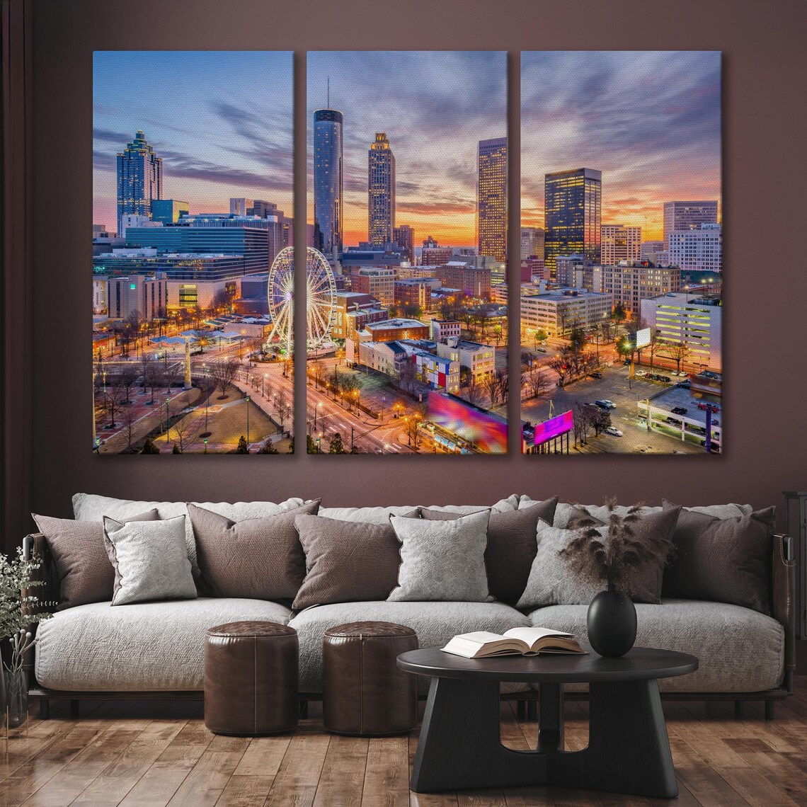 Atlanta Georgia Skyline Sunset Cityscape Photography Art Poster - Image 6