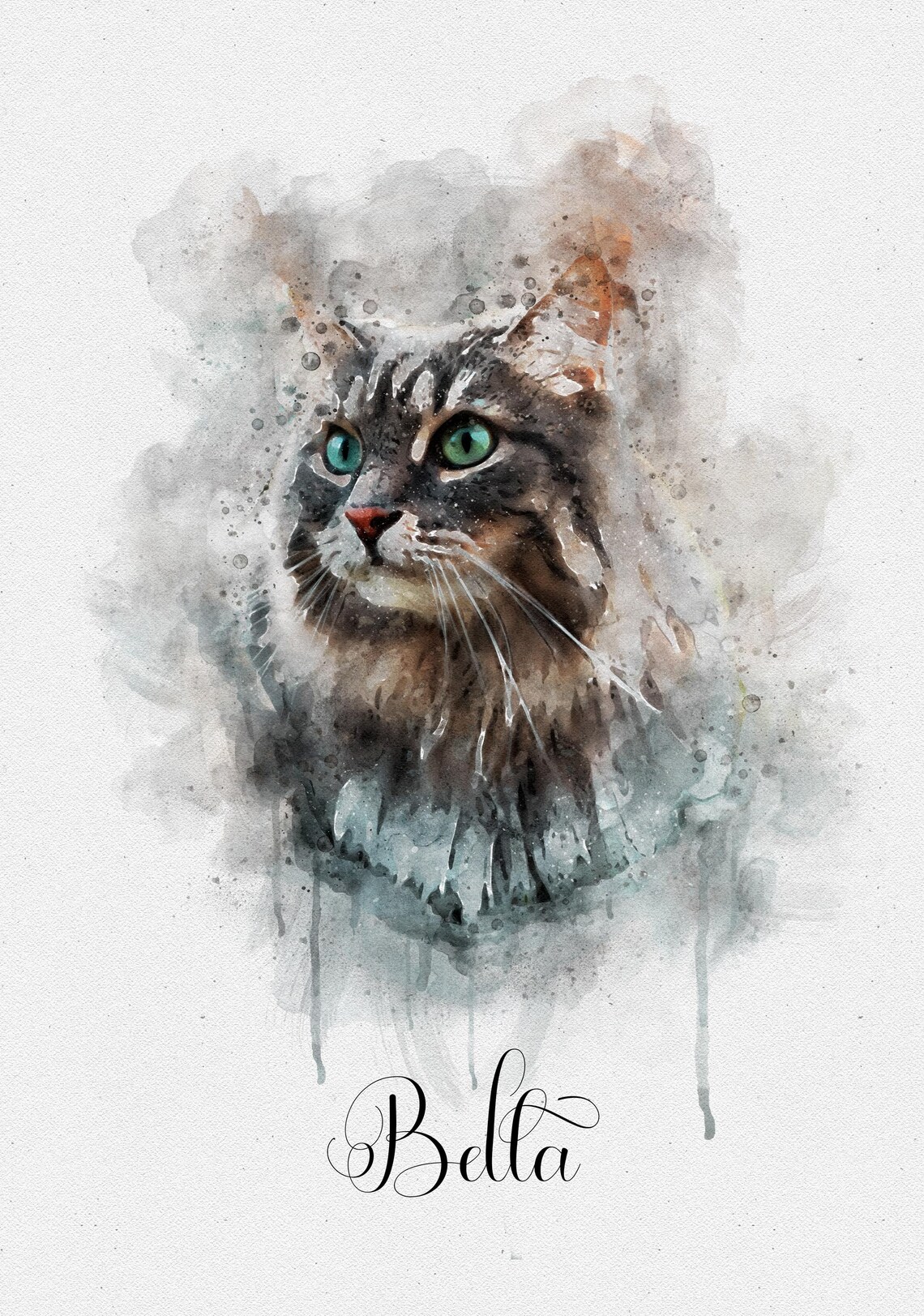 Personalised Pet Portrait Watercolour Pet Memorial Print - Image 4