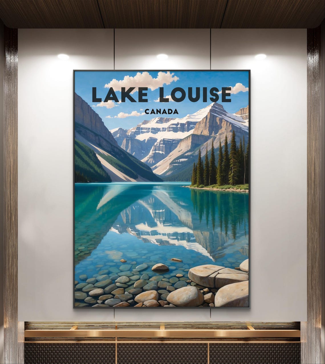 Lake Louise Canada Serene Turquoise Alpine Lake Travel Poster
