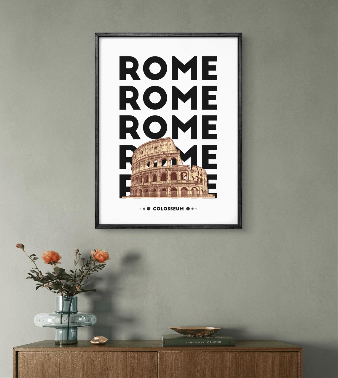 Rome Colosseum Poster, Minimalist Typography - Image 3