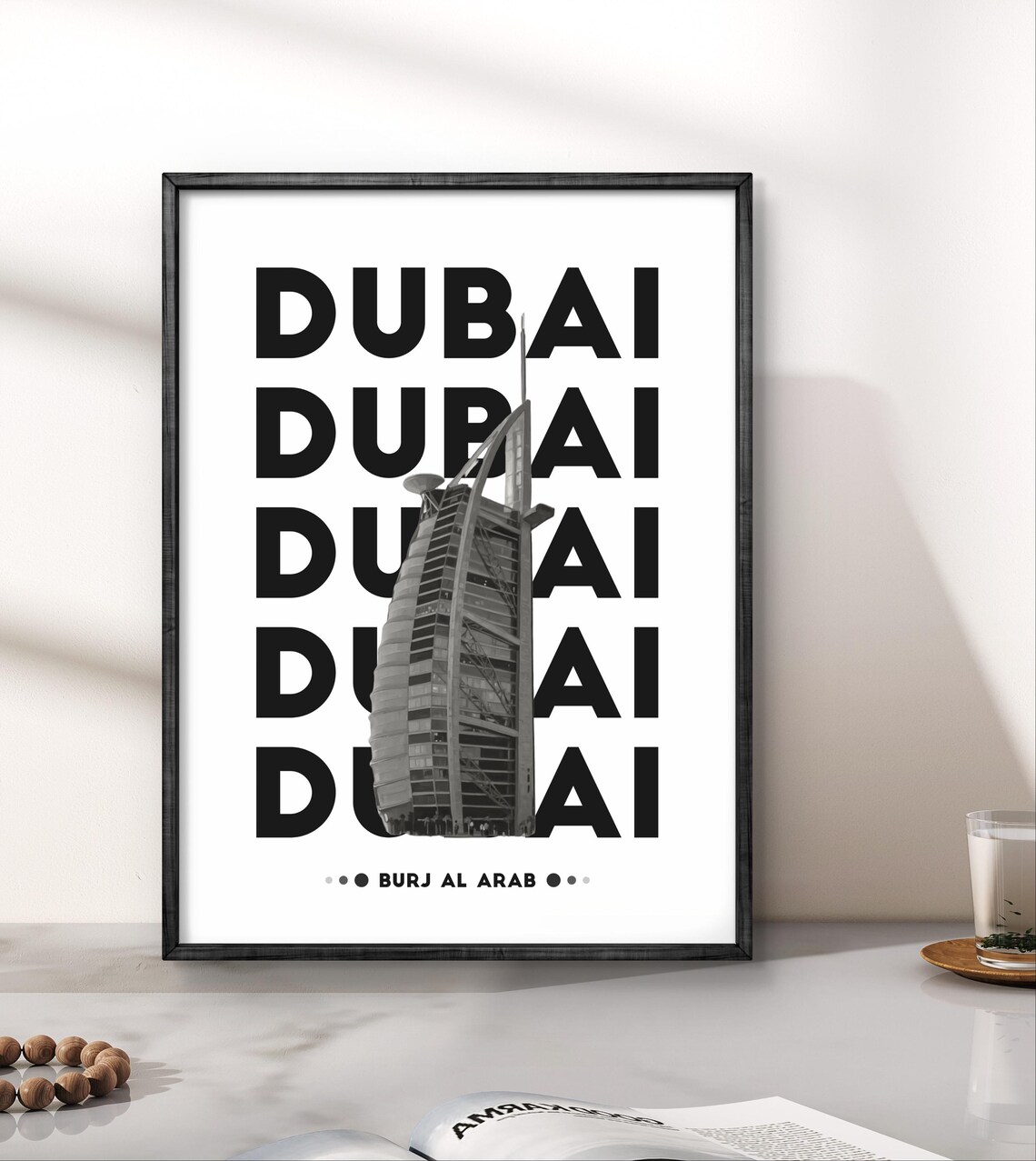 Dubai Burj Al Arab, Modern UAE Landmark Poster - Image 3