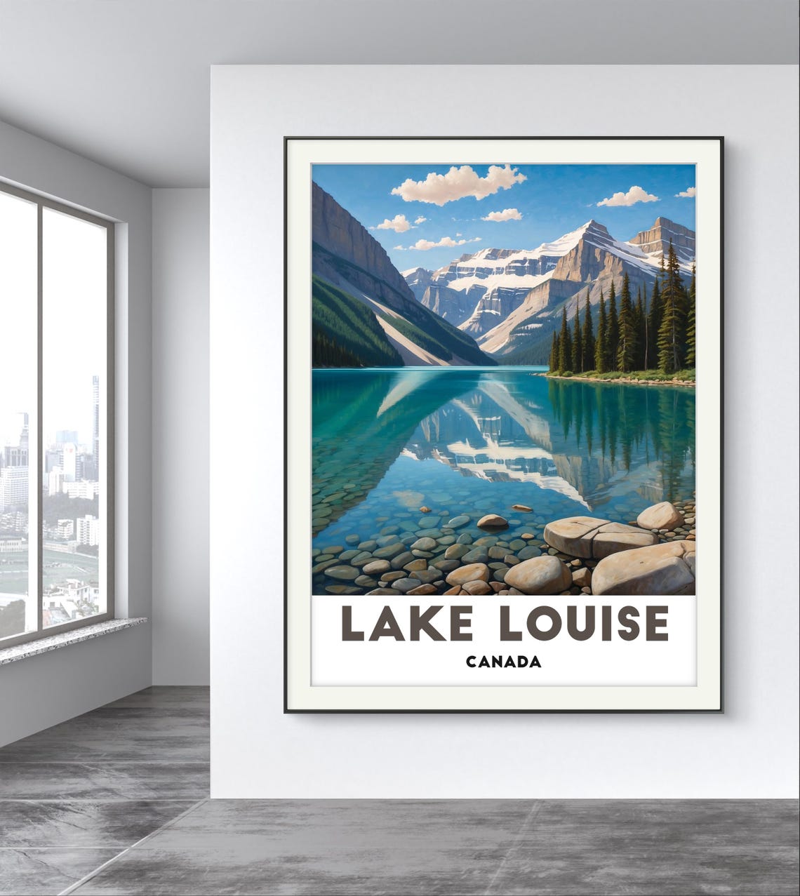 Lake Louise Canada Turquoise Lake and Rocky Mountain Reflection Poster