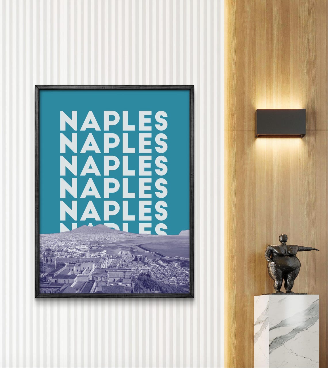 Naples Poster With Bold Typography And Scenic View For Modern Wall Art And Travel Enthusiasts - Image 4
