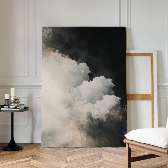 Ethereal Cloudscape Print In Soft Neutral Tones Modern Abstract Wall Art For Calm And Minimalist Home Decor