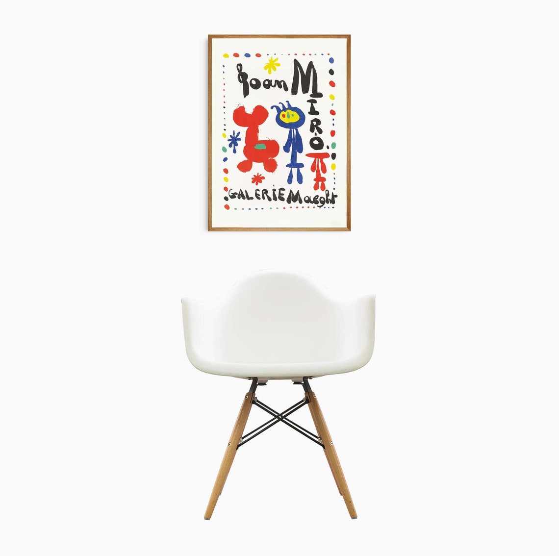 Joan Miro Galerie Maeght Colorful Abstract Figures Art Poster - Image 2