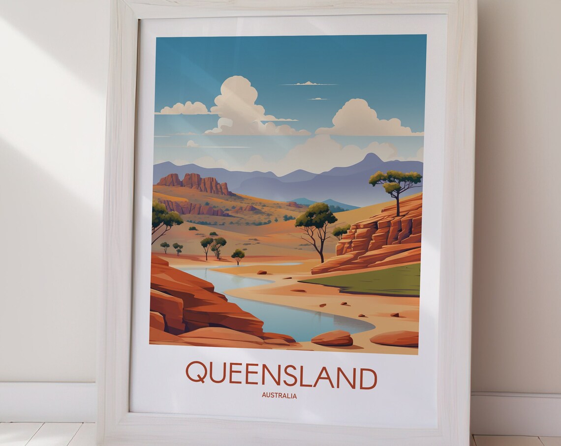 Queensland Travel Poster, Australia Travel Poster - Image 3